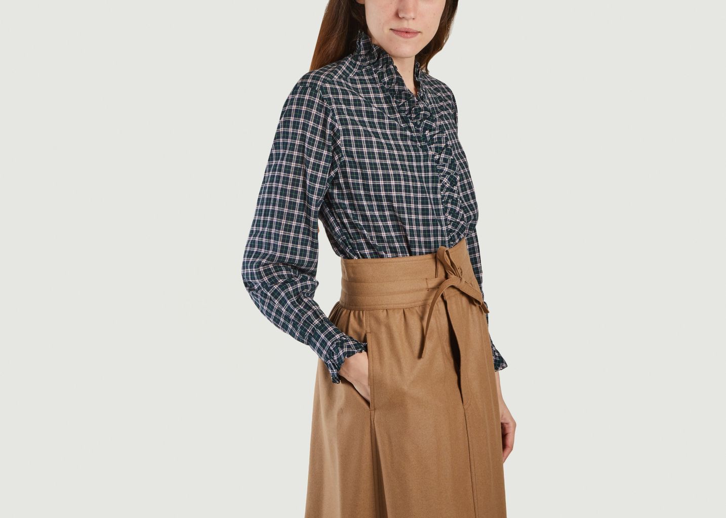 Chemise en coton à carreaux Land - Laurence Bras
