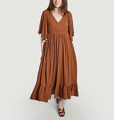 Hibiscus mid-length dress