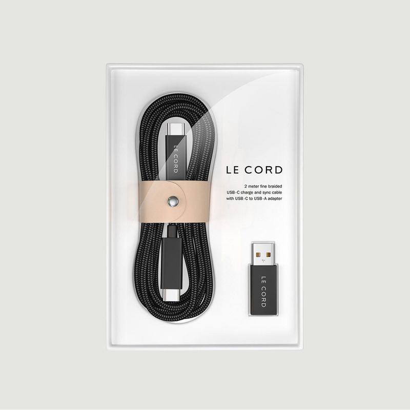 2 Meter langes USB-Kabel für das iPhone aus recyceltem Material - Le Cord