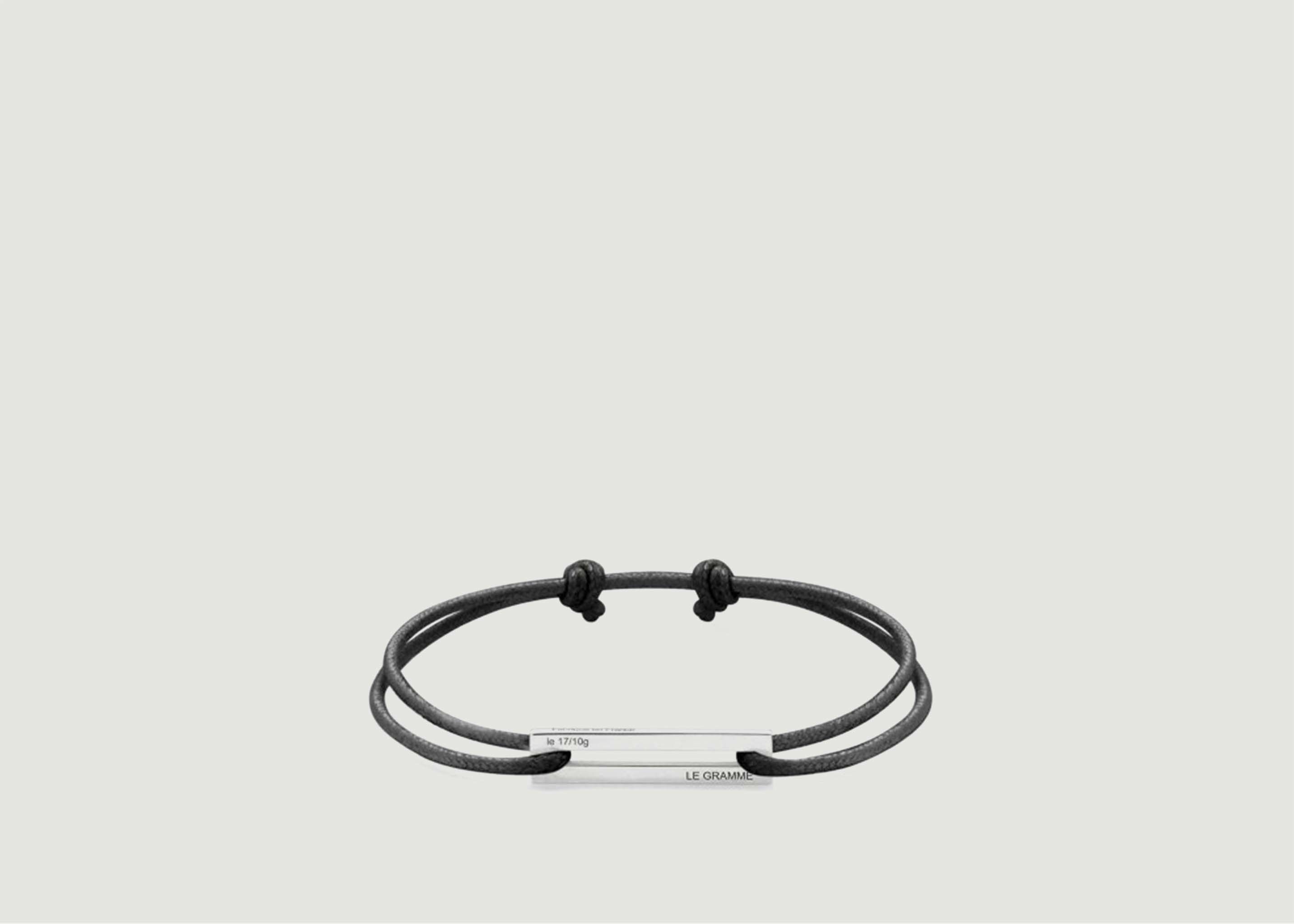 bracelet cordon noir perforé le 1,7g – le gramme