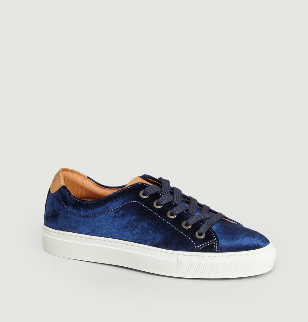 Velvet Sneakers Blue Le Lissier | L’Exception