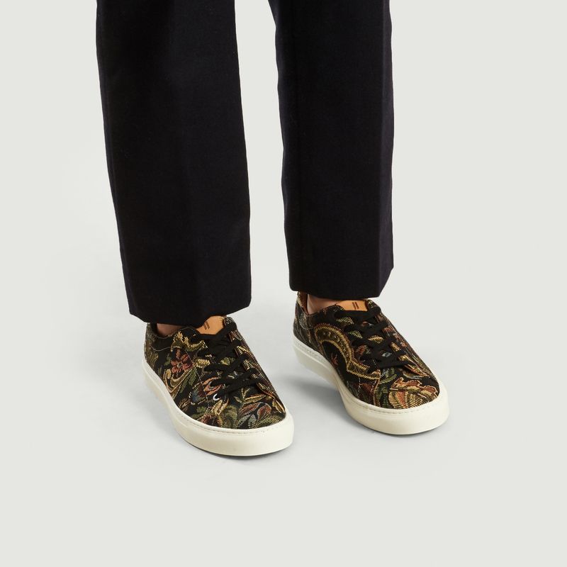 Tapestry Lace-Up Sneakers - Le Lissier