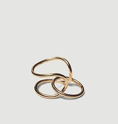 I-II gold-plated brass ring