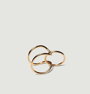 I-II gold-plated brass ring