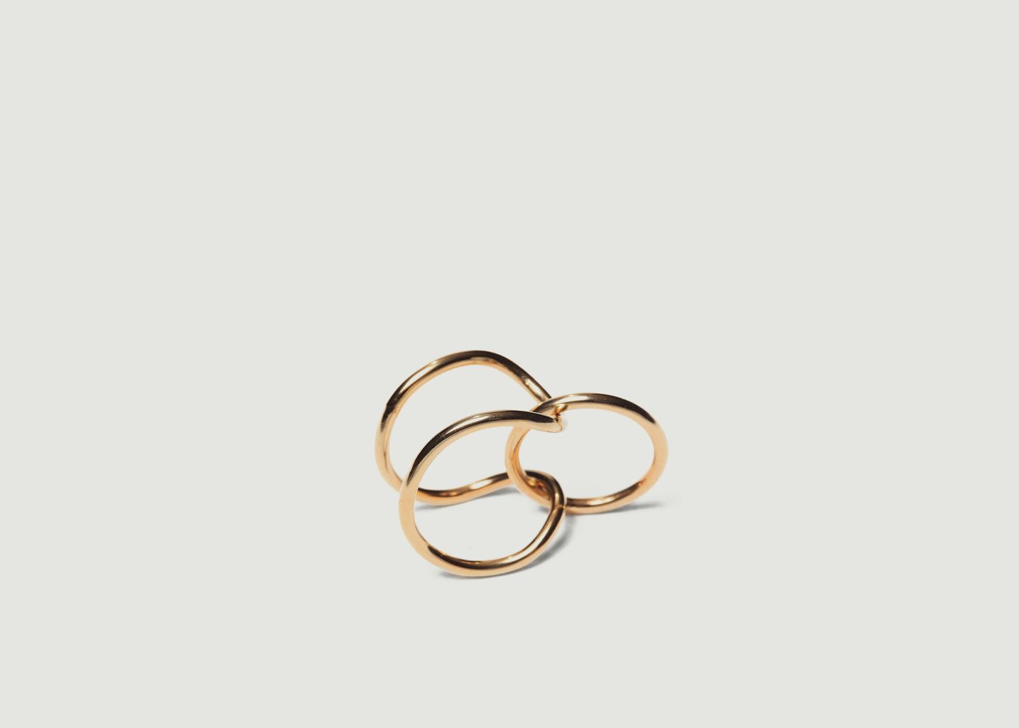 I-II gold-plated brass ring - Le Mat