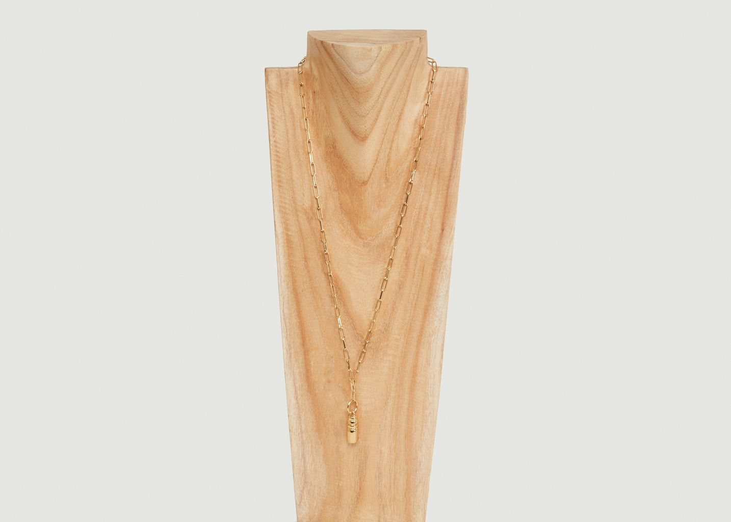 V-V-Halskette aus vergoldetem Messing - Le Mat