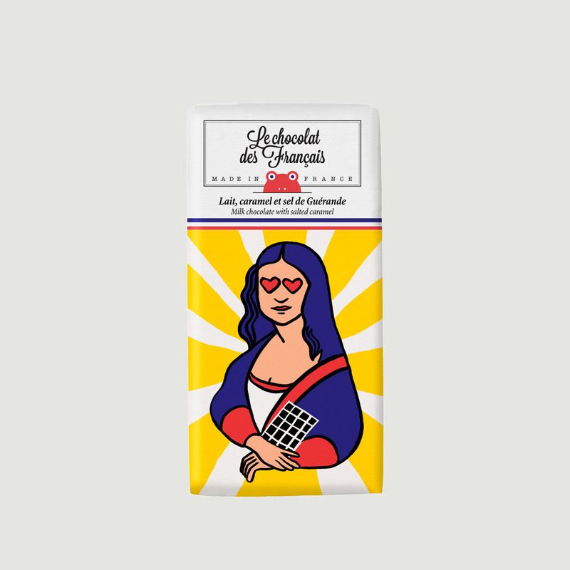 Tablette La Joconde - Lait Caramel et Sel de Guérande - Le Chocolat des Français