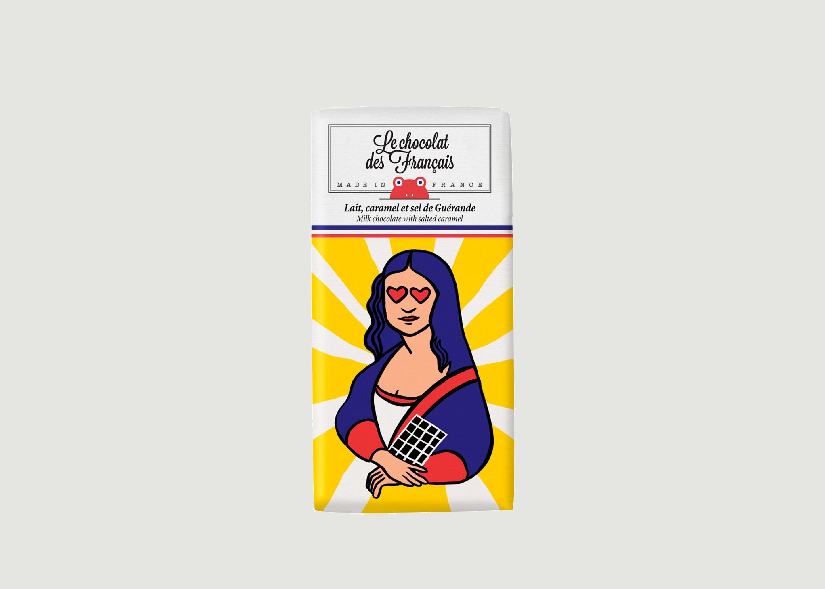 Tablette La Joconde - Lait Caramel et Sel de Guérande - Le Chocolat des Français