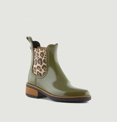 Chelsea boots motif léopard Marthe