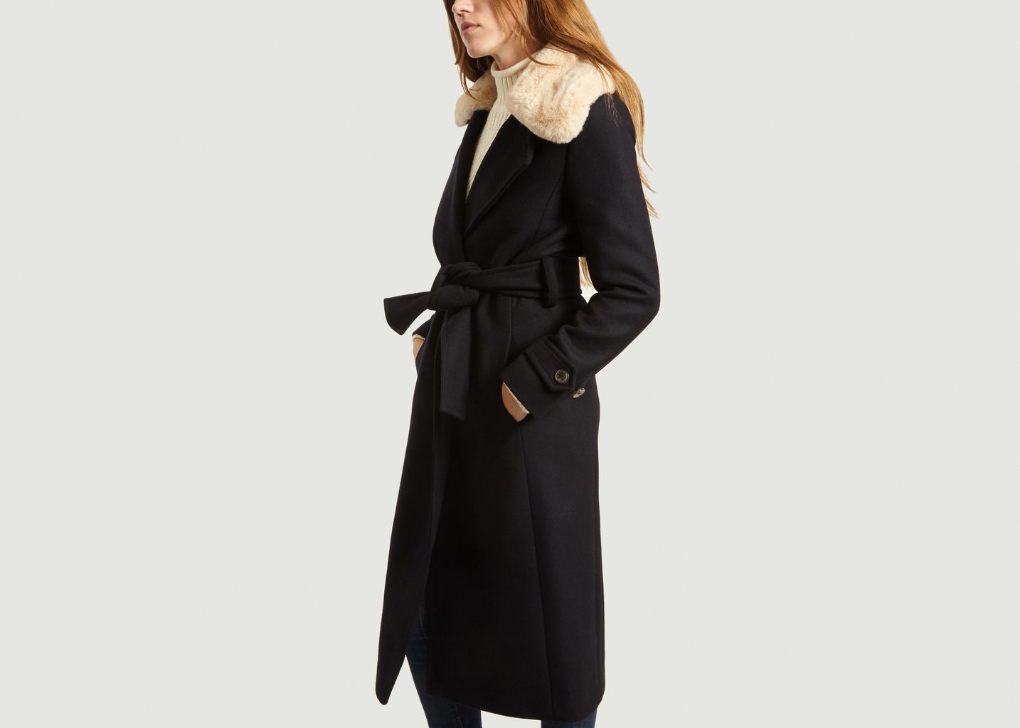 Manteau Avec Col Effet Fourrure Métropole - Maison Lener