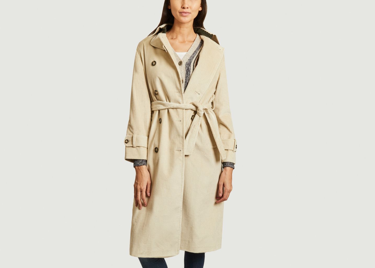 Corduroy trench coat - Maison Lener