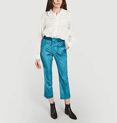 Papou velvet 7/8 length pants