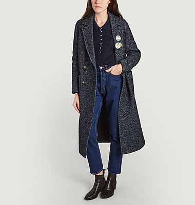 TW88 wool coat with badges