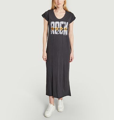 Robe t-shirt longue imprimé Rock Reinette Stars