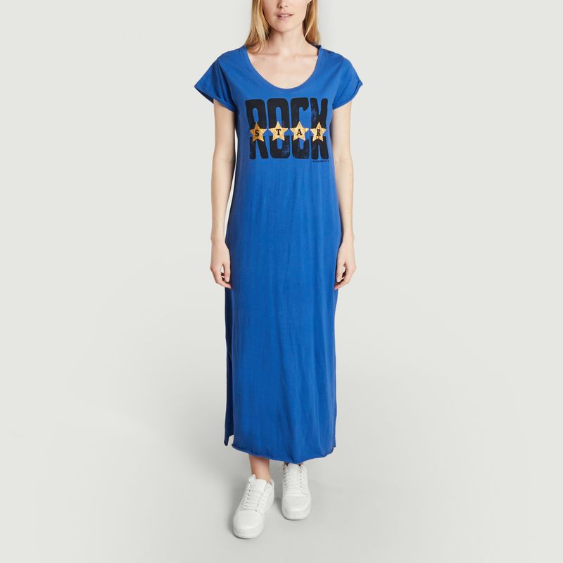 Langes T-Shirt Kleid mit Rock Reinette Stars Aufdruck - Leon & Harper