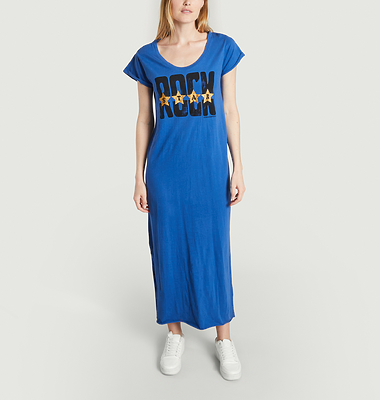 Robe t-shirt longue imprimé Rock Reinette Stars