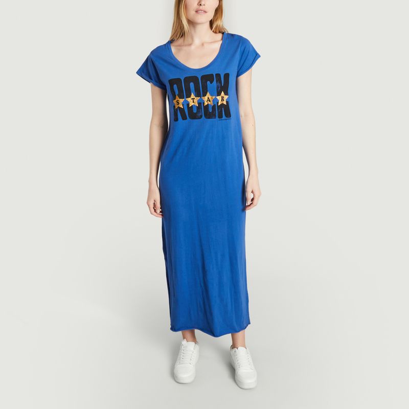 Long t-shirt dress with Rock Reinette Stars print - Leon & Harper