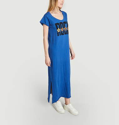 Robe t-shirt longue imprimé Rock Reinette Stars