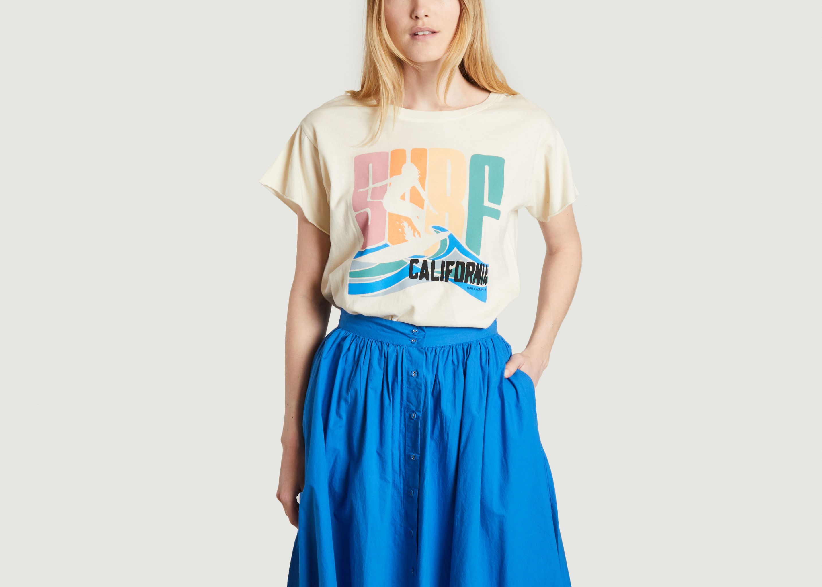 Tulum Surf gedrucktes T-Shirt - Leon & Harper