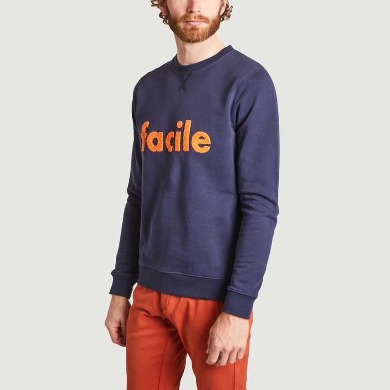 Sweatshirt aus recycelter Baumwolle Facile Francesco - Les Garçons Faciles