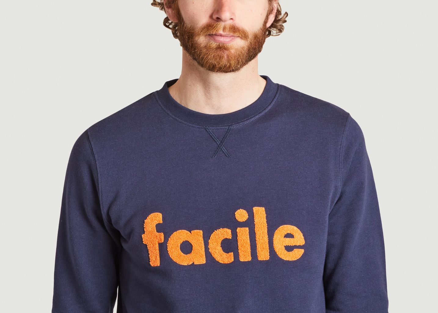 Facile Francesco recycled cotton sweatshirt - Les Garçons Faciles