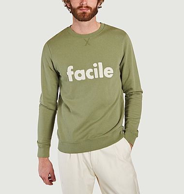 Sweatshirt en coton recyclé Facile Francesco