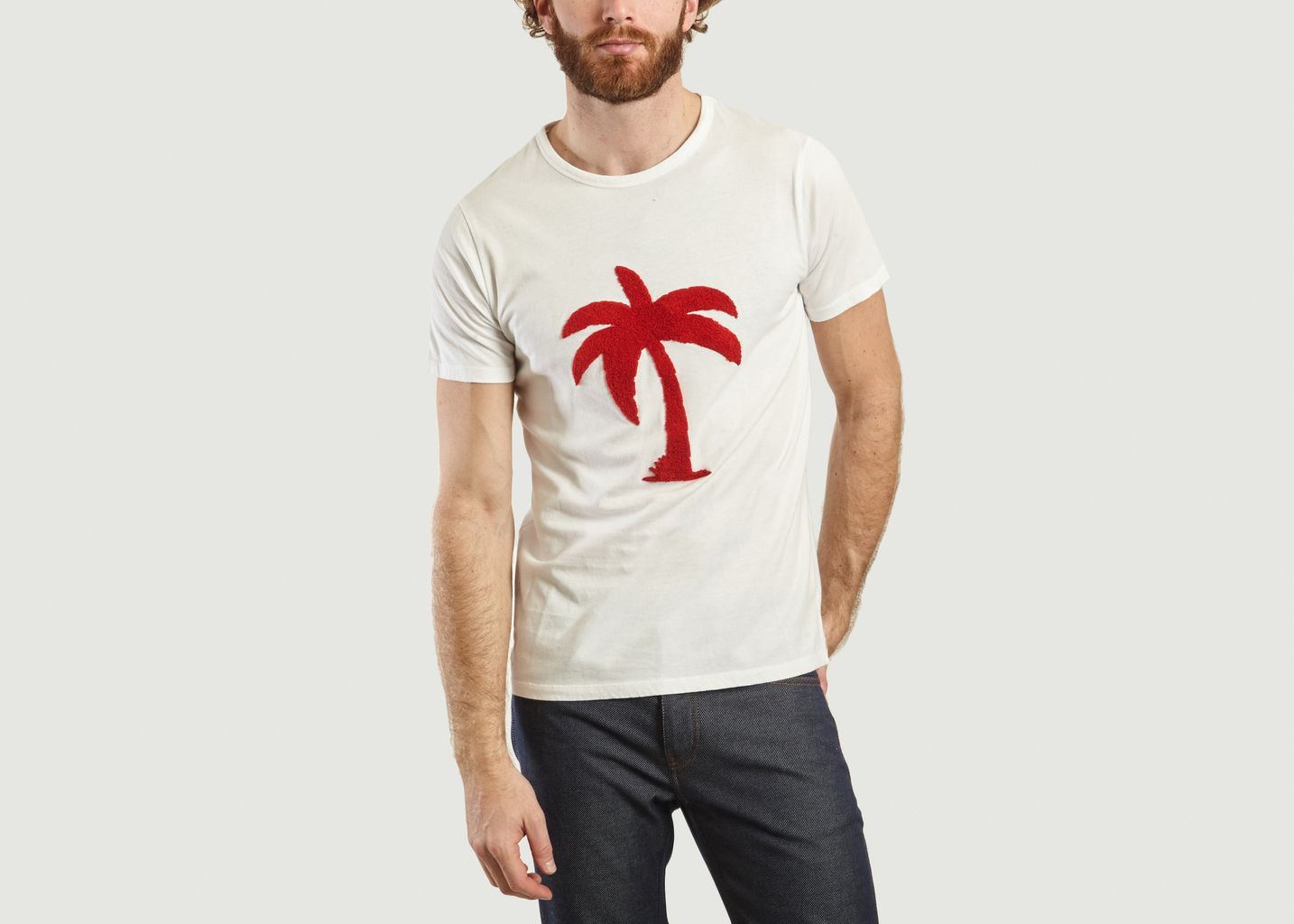 T-shirt brodé Yann Palm Spring - Les Garçons Faciles