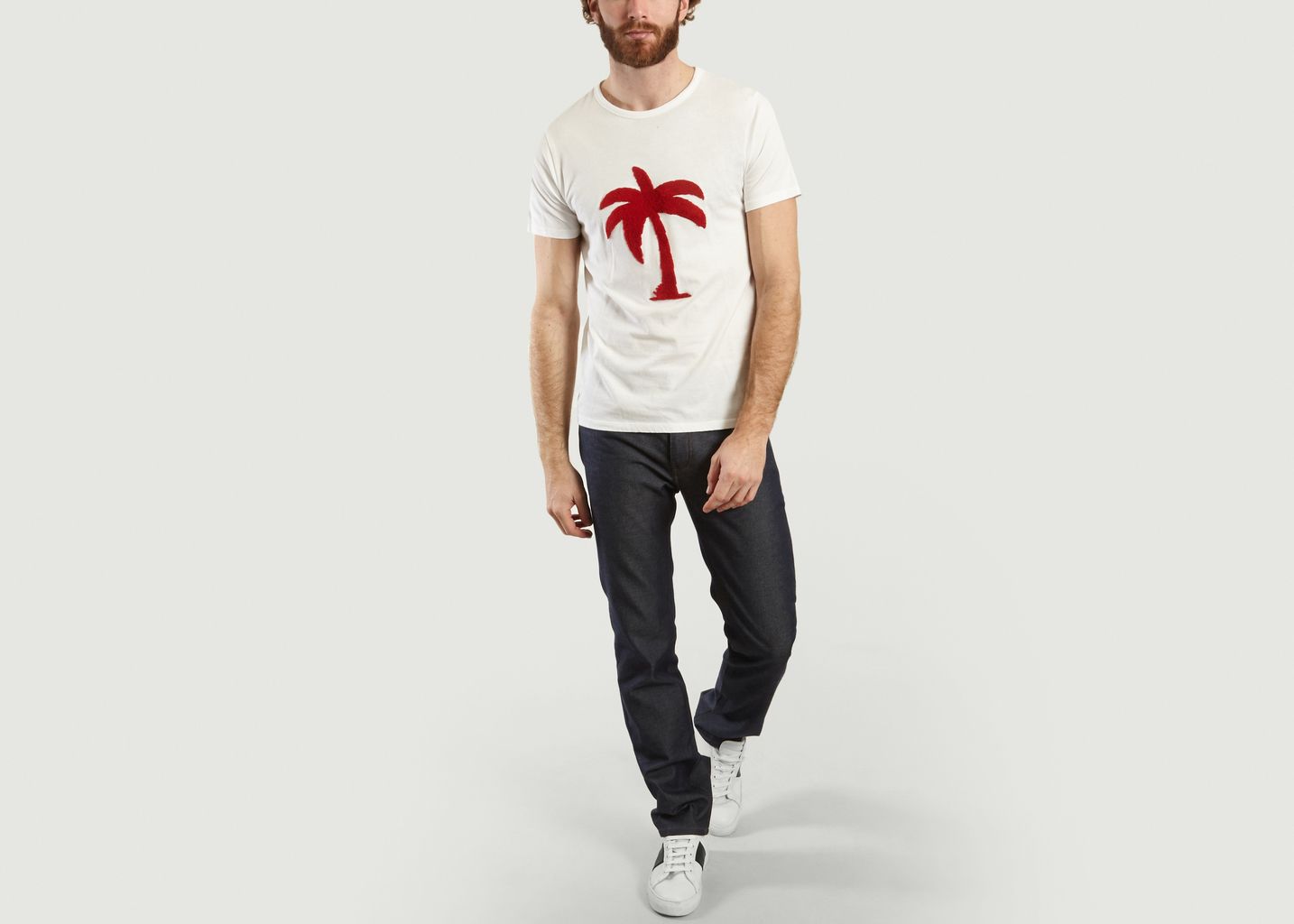 T-shirt brodé Yann Palm Spring - Les Garçons Faciles