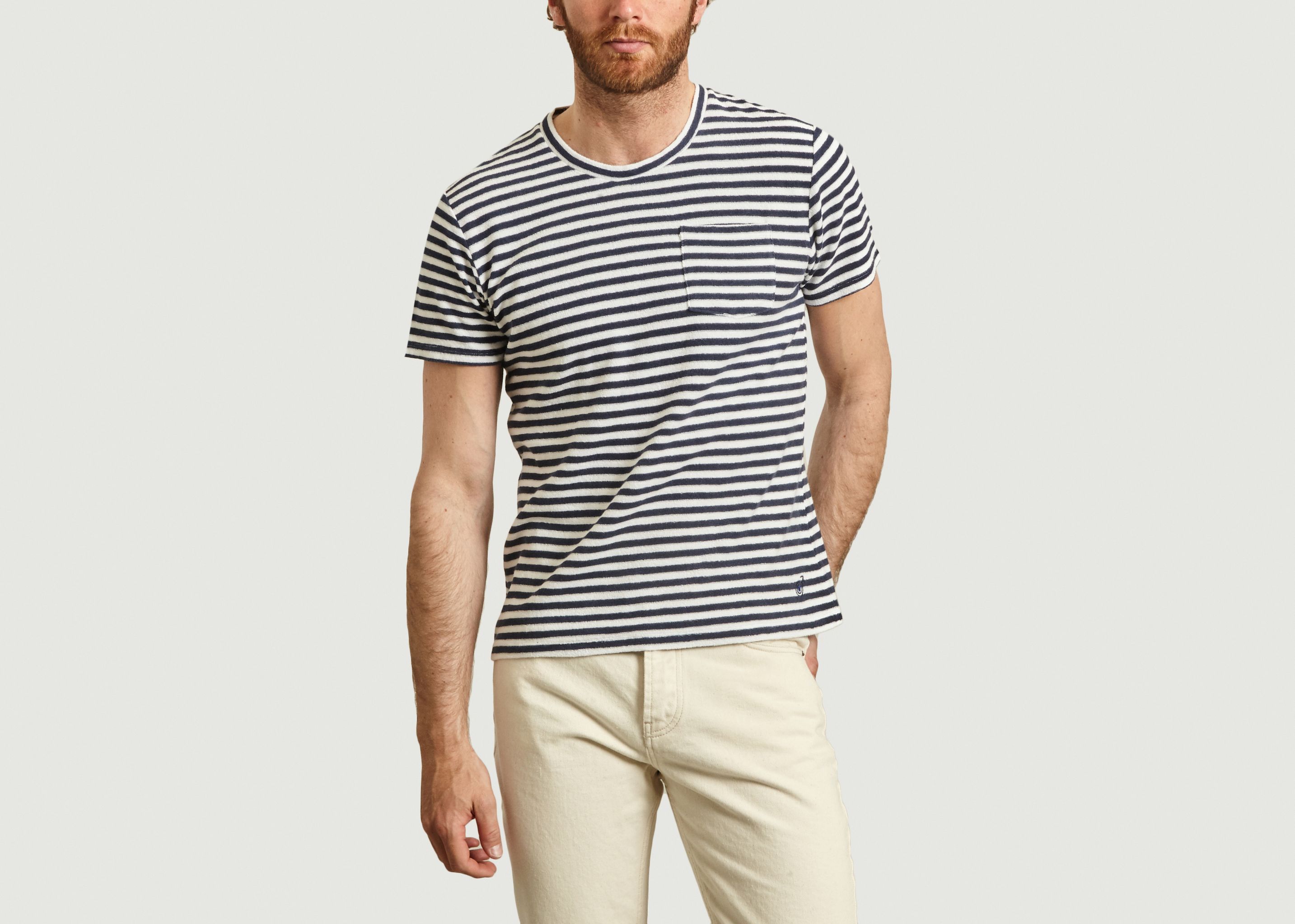 Emilio Napoli cotton terry striped t-shirt - Les Garçons Faciles