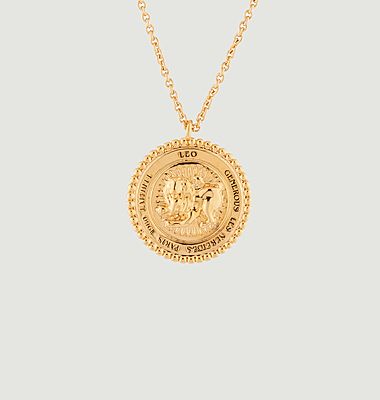 Leo astrological sign necklace with pendant