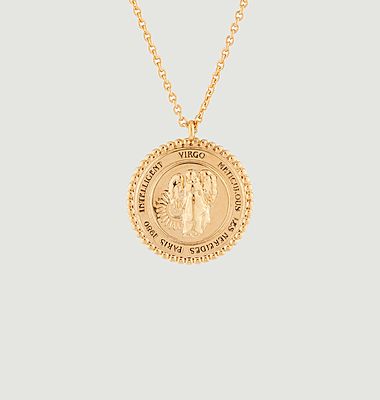 Virgo astrological sign necklace with pendant