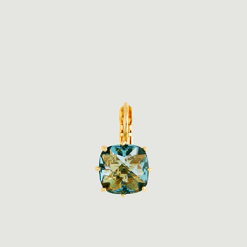 Sleeper earrings Square stone La Diamantine - Les Néréides