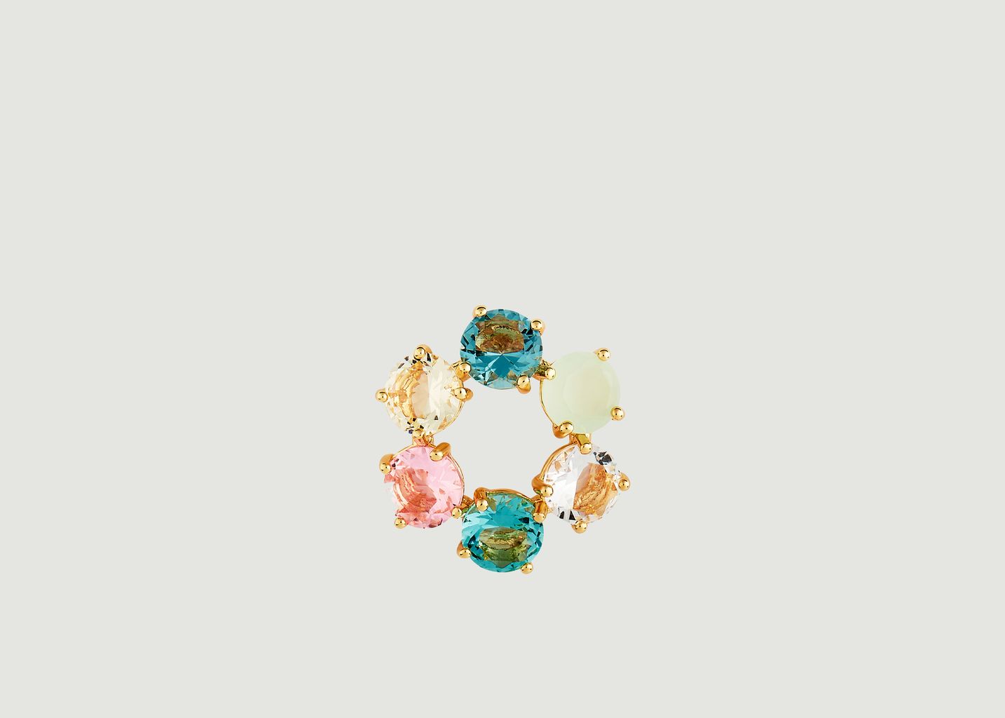 La Diamantine Circle Stud Earrings - Les Néréides