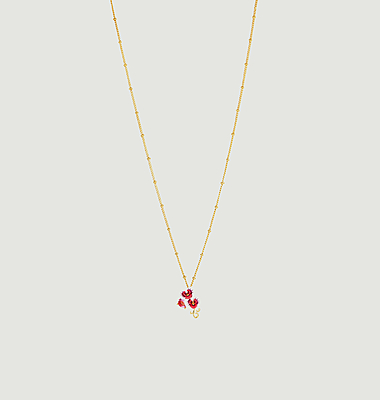 Collier pendentif Orchidée Papillon