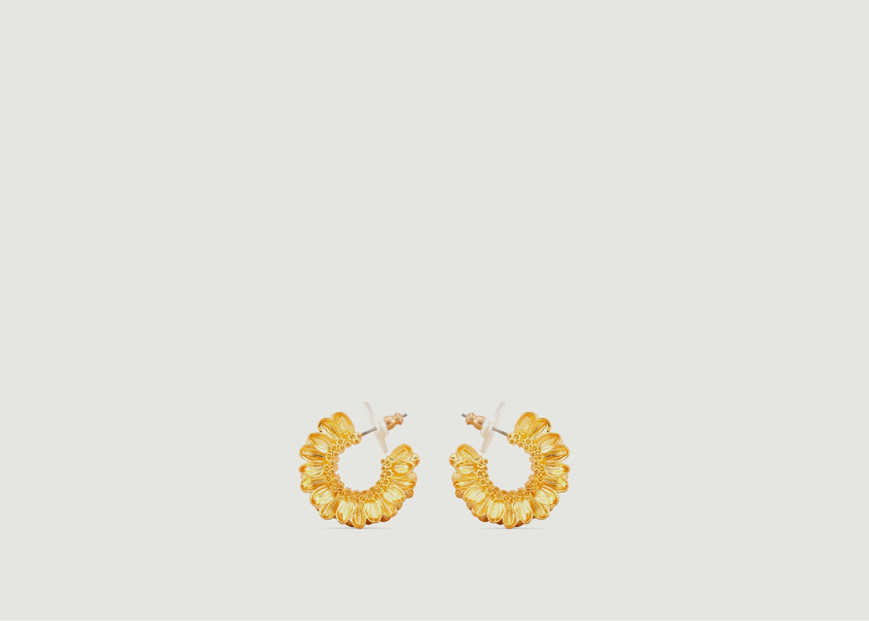 Sunflower petals creole earrings - Les Néréides