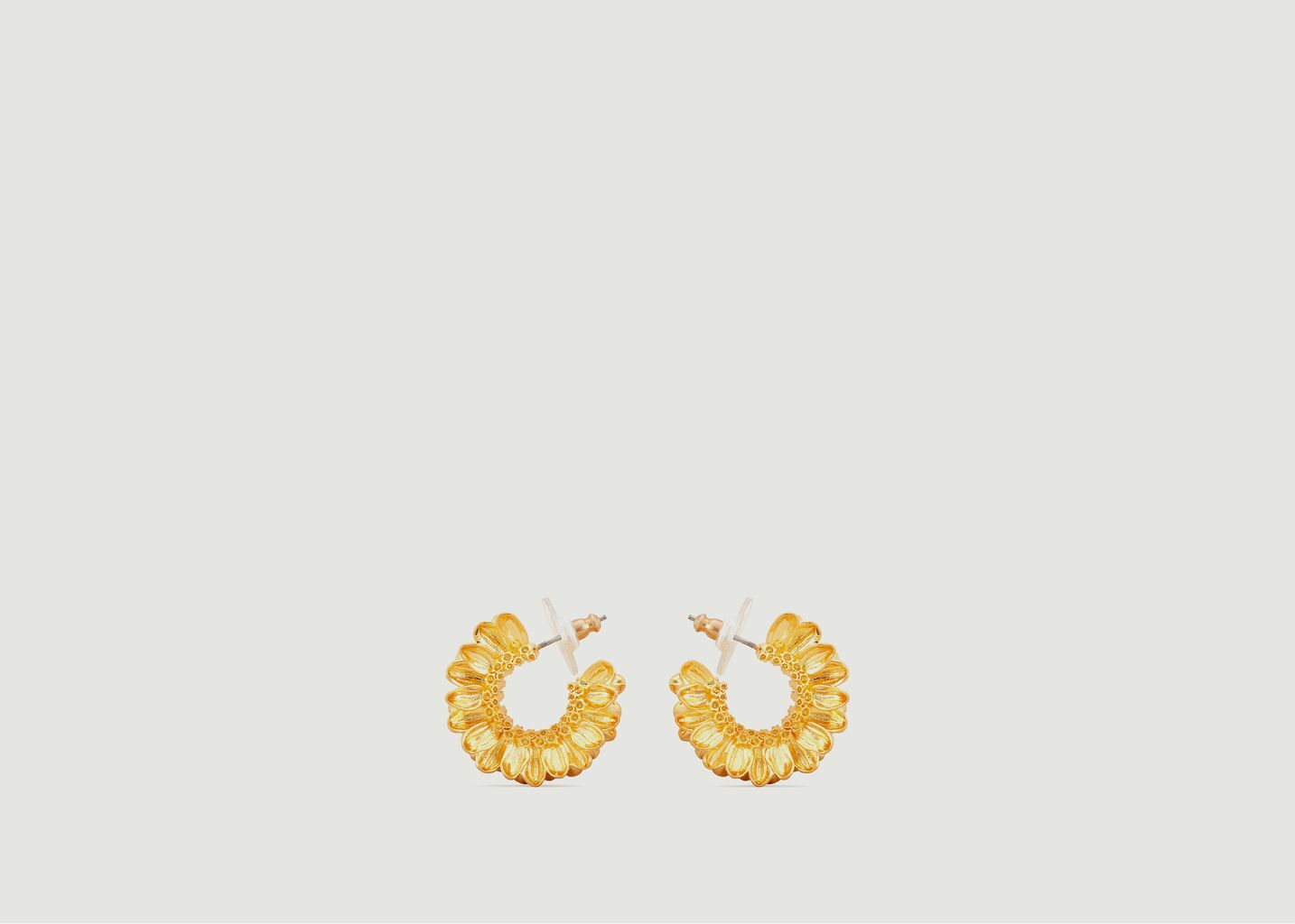 Boucles d'oreilles créoles pétales de tournesol - Les Néréides
