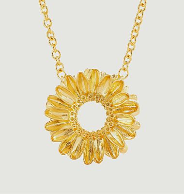Necklace chain and sunflower pendant