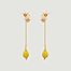 Lemon and lemon flower chain earrings - Les Néréides