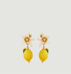 Lemon earrings Les Néréides