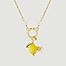 Lemon and lemon flower pendant necklace - Les Néréides