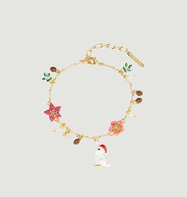 Bracelet charms lapin Noël Enchanté 