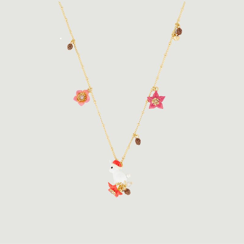 Necklace with rabbit, Christmas stars and pine cones charms - Les Néréides