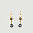 Buttercup and cultured pearl sleeper earrings - Les Néréides