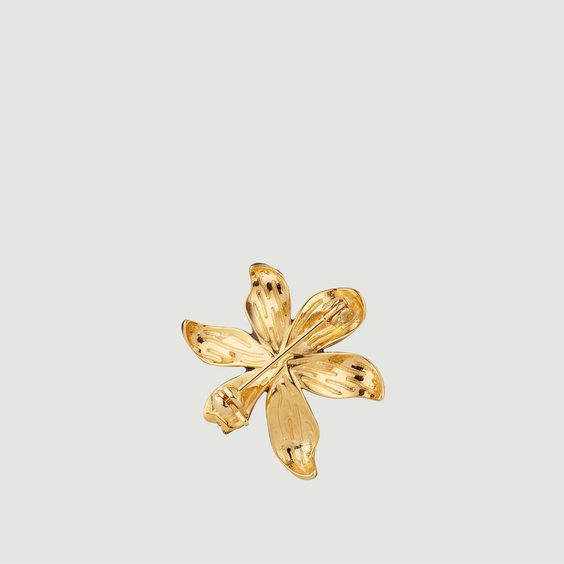 Gold-plated brooch with lily - Les Néréides