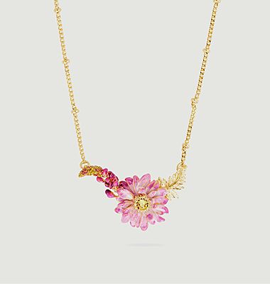 Lotus flower and lupine necklace