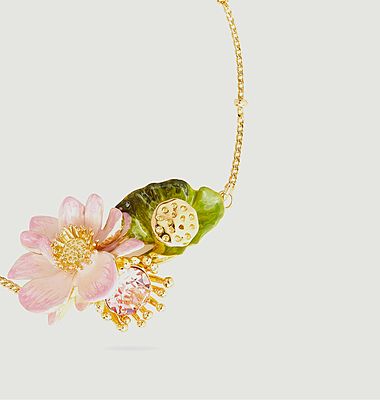 Bracelet fin ajustable fleur de lotus