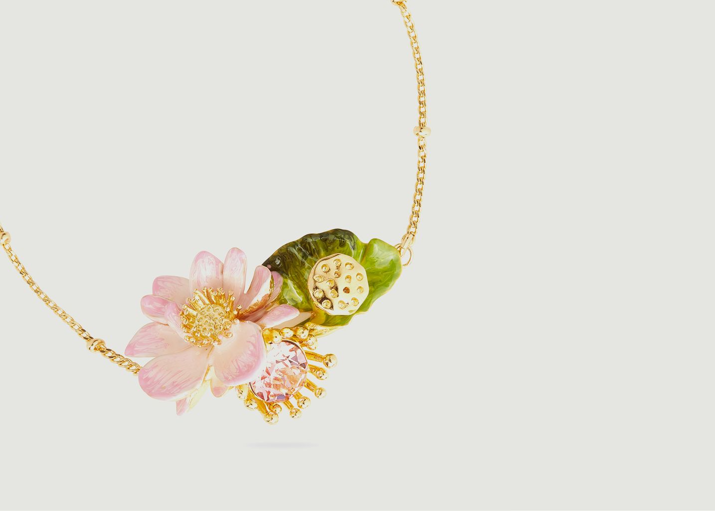 Bracelet fin ajustable fleur de lotus - Les Néréides