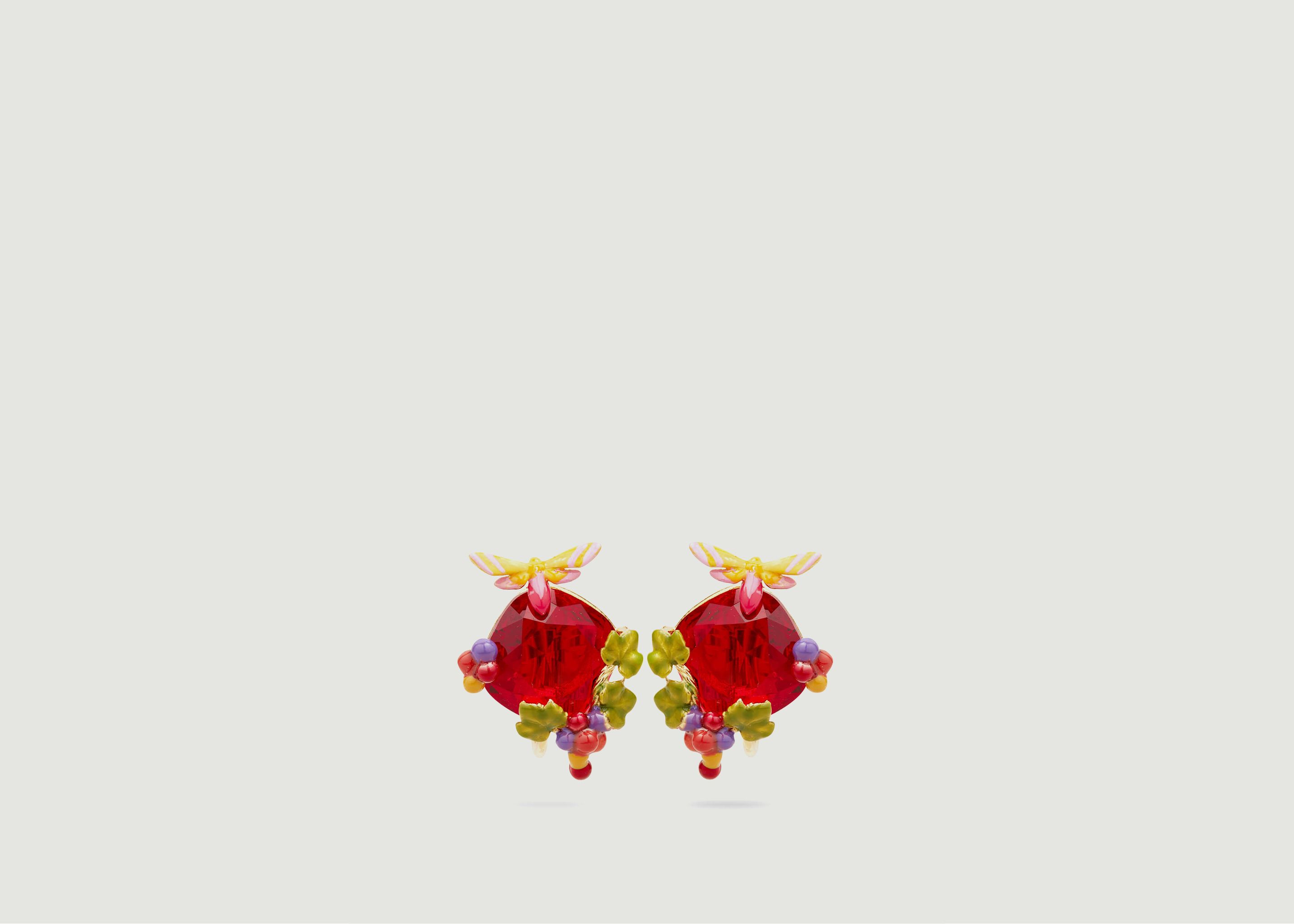 Butterfly and grapes earrings - Les Néréides