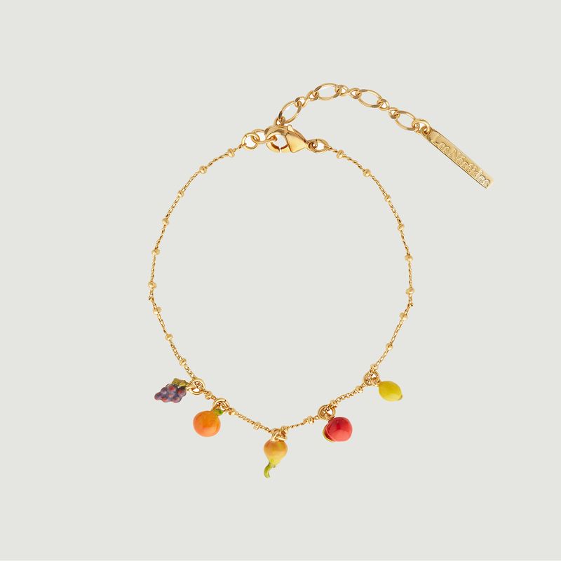 Thin bracelet with 5 fruit charms - Les Néréides