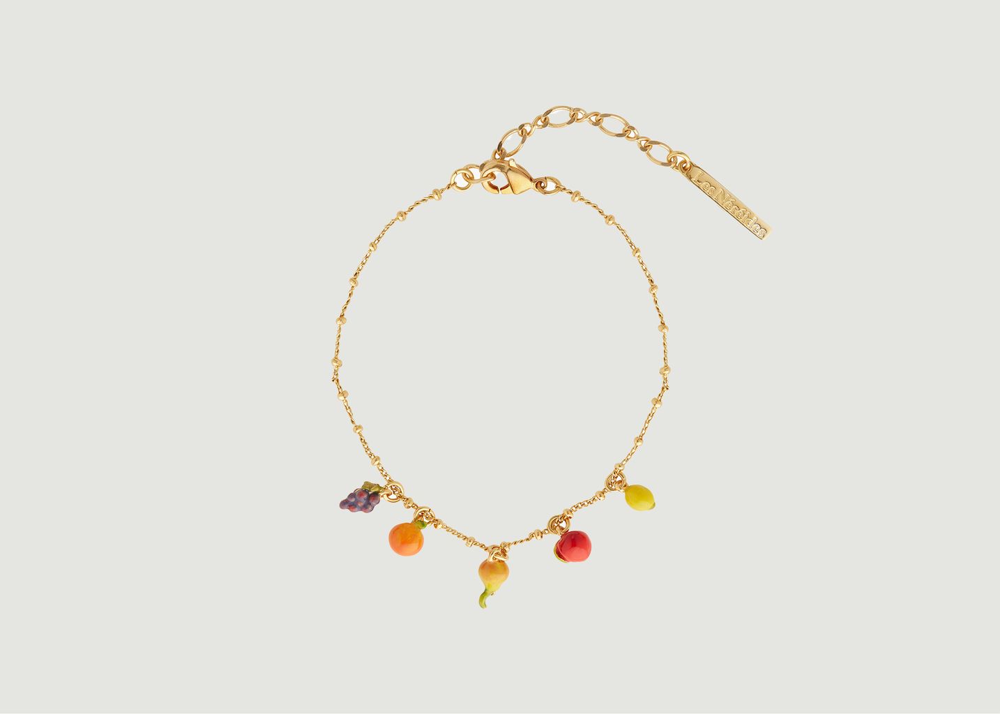 Thin bracelet with 5 fruit charms - Les Néréides